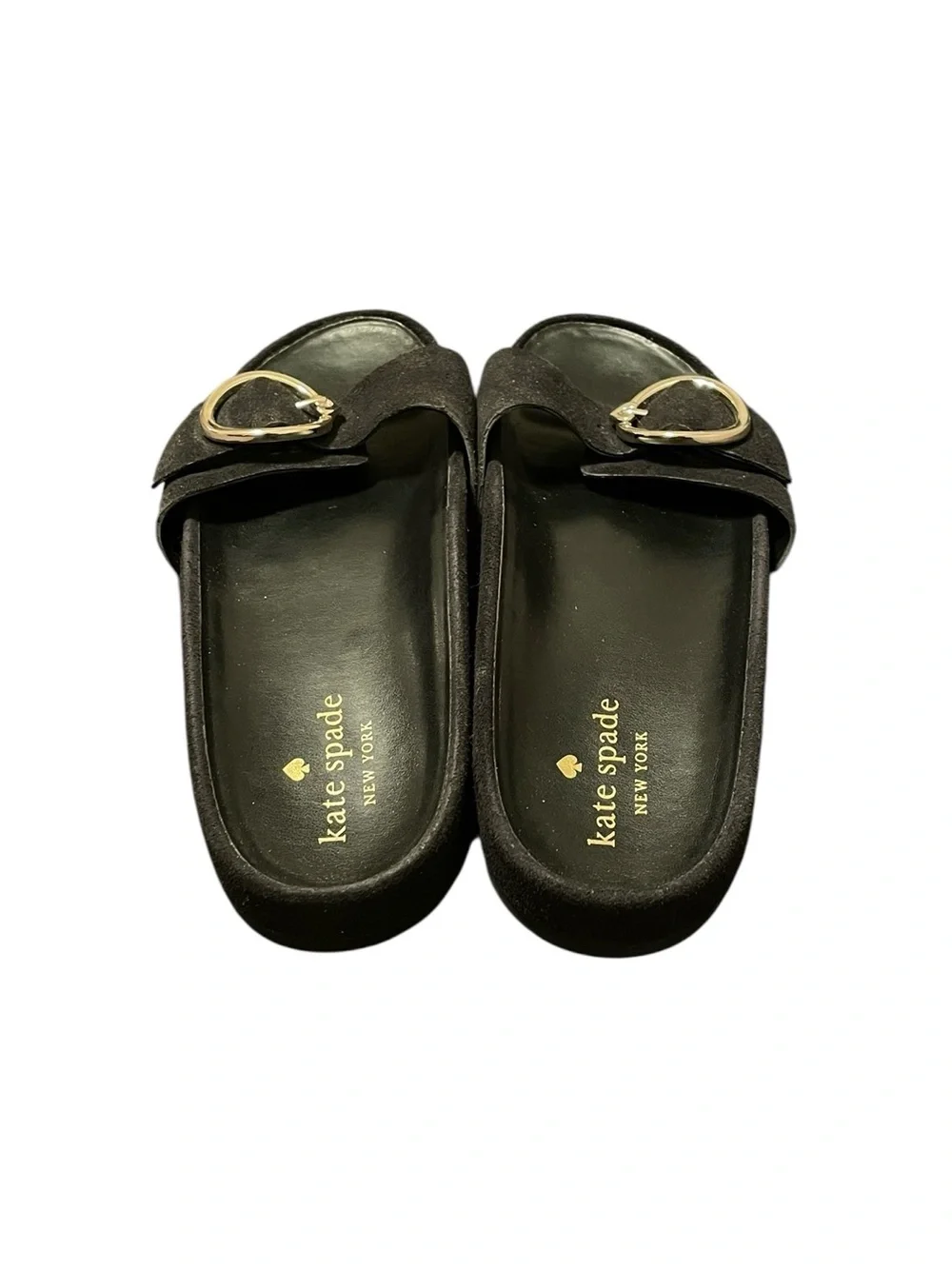 Kate Spade‎ New York Women’s Black Suede Della Slide Slip On Sandals Size 8